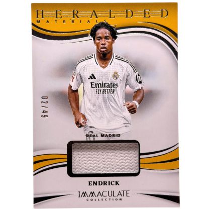 Endrick 2024-25 Panini Immaculate Soccer - PATCH 02/49 #HM-E Real Madrid