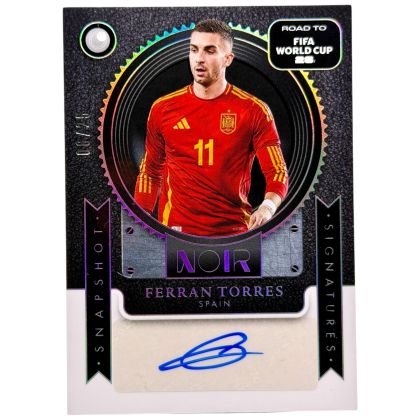Ferran Torres 2025-26 Panini Noir Road To World Cup - AUTO 06/25 #SN-FT Spania