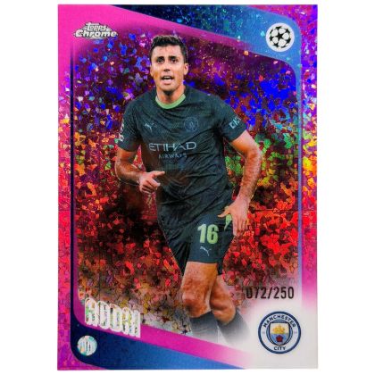 Rodri 2025-26 Topps Chrome UCC - 072/250 Pink Sparkle #171 Manchester City