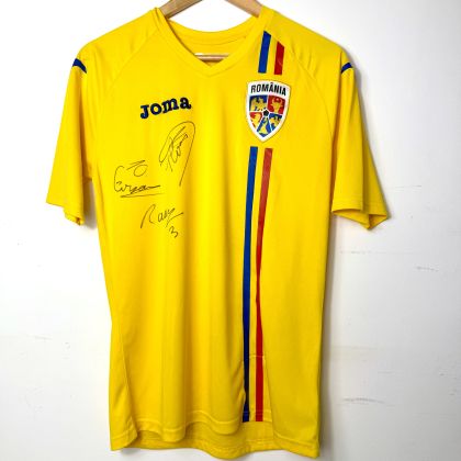 Cirjan, Oprut, F. Petre Tricou semnat  Romania Home 2017 S Original cu certificat de autenticitate 