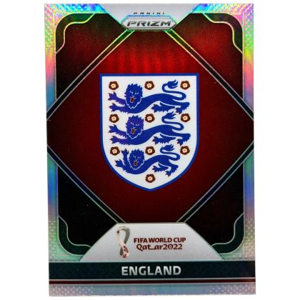 England Badge 2022 Panini Fifa Prizm World Cup Qatar 22 - Silver Prizm #9 Anglia