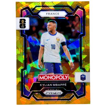 Kylian Mbappe 2026 Panini Monopoly Prizm World Cup - Cracked Ice Gold #7 Franta