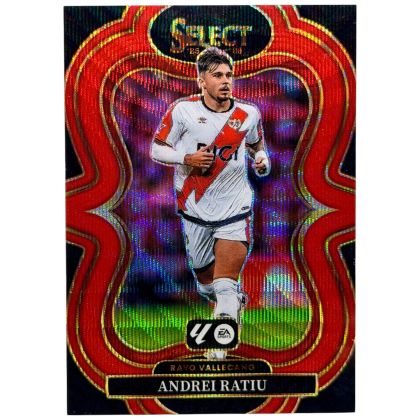Andrei Ratiu 2025-26 Panini Select La Liga - Mezzazine Red PRIZM 55/59  #154 Rayo Vallecano