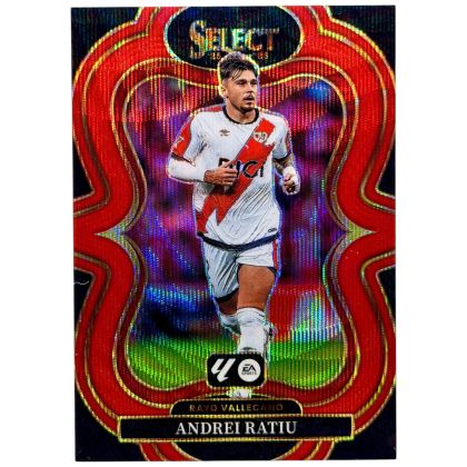 Andrei Ratiu 2025-26 Panini Select La Liga - Mezzazine Red PRIZM 12/59  #154 Rayo Vallecano