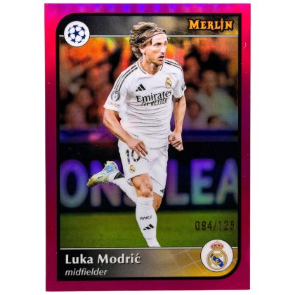 Luka Modric 2024-25 Topps Merlin UCL - 094/125 Pink #86 Real Madrid 