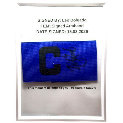 Leo Bolgado - Banderola de capitan cu autograf (semnata personal) + certificat de autenticitate 