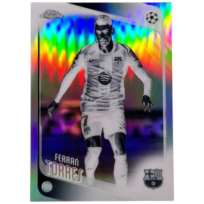 Ferran Torres 2025-26 Topps Chrome UCC - Negative Refractor #138 FC Barcelona