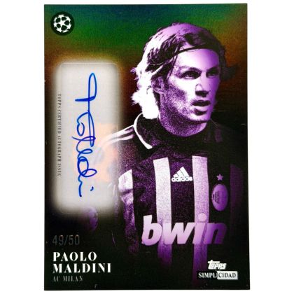 Paolo Maldini 2025-26 Topps UCC Simplicidad - Infranqueables AUTO 49/50 AC Milan