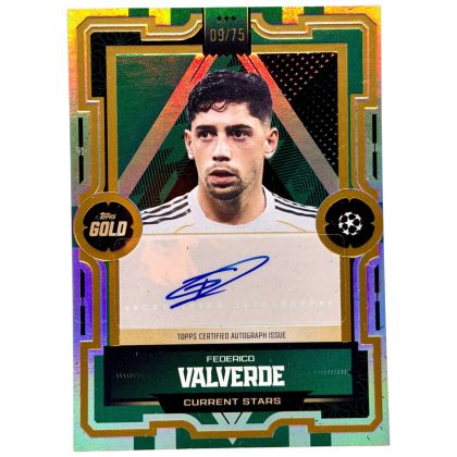 Federico Valverde 2026 Topps UCC Gold - AUTO 09/75 Real Madrid 