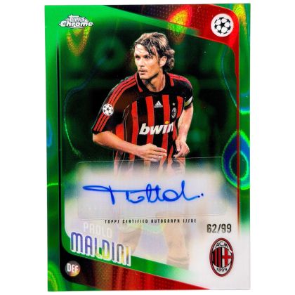 Paolo Maldini 2025-26 Topps Chrome UCC - AUTO 62/99 #CL-PM AC Milan