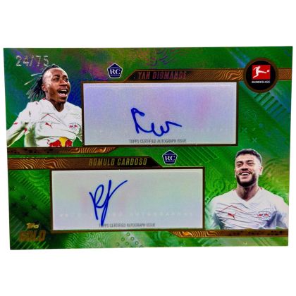 Yan Diomande / Romulo 2025-26 Topps Bundesliga Gold - Dual AUTO Rookie RC 24/75 RB Leipzig  