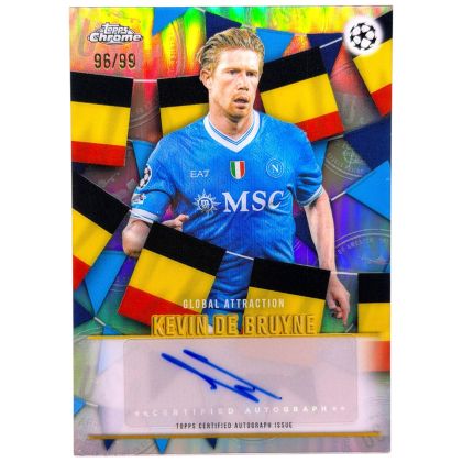 Kevin de Bruyne 2025-26 Topps Chrome UCC - Global Attractions AUTO 96/99 #GA26-KDB Napoli