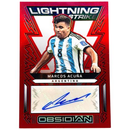 Marcos Acuna 2022-23 Panini Obsidian Soccer - AUTO  Lightining Strike 3/8 #LS-MAA Argentina