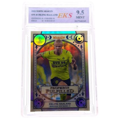 Erling Haaland 2021-22 Topps Merlin UCC - Profecy Fulfilled #PF-8 Bvb Dortmund EKS 9.5