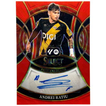 Andrei Ratiu 2025-26 Panini Select La Liga - AUTO Red Prizm #S-ARA Rayo Vallecano