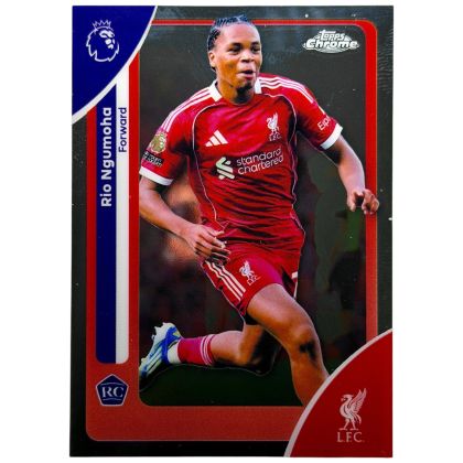 Rio Ngumoha 2025-26 Topps Chrome Premier League EPL - Rookie RC #112 Liverpool  