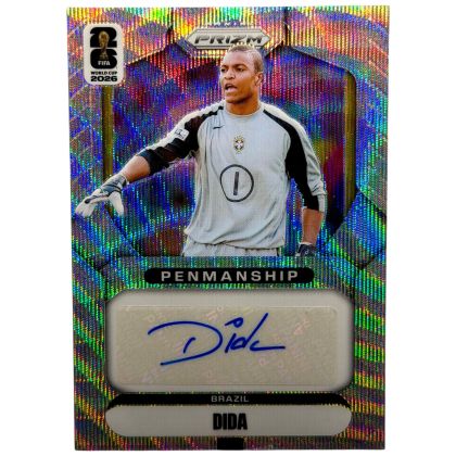 Dida 2026 Panini Prizm World Cup - Penmanship AUTO Silver Prizm Wave #P-D Brazilia