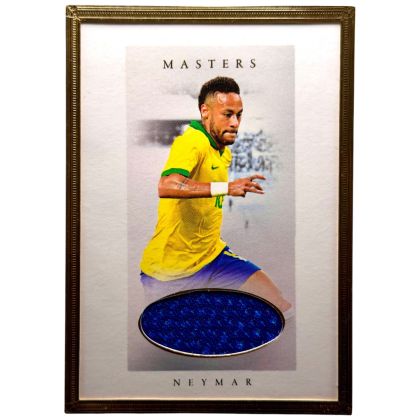 Neymar Jr. 2020 Futera Unique Football - Gold Frame Match Worn PATCH 14 /15 #WMIII7 Brazilia