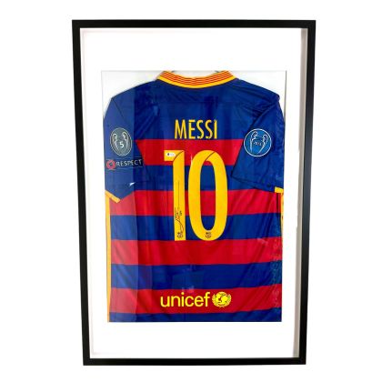 LIONEL MESSI #10 BACK SIGNED FC BARCELONA HOME JERSEY 2015/16 #10 BECKETT CERT