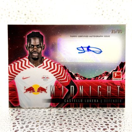 Castello Lukeba Topps Midnight Bundesliga 23-24 AUTO 35/99 #HS-CL Rb Leipzig 