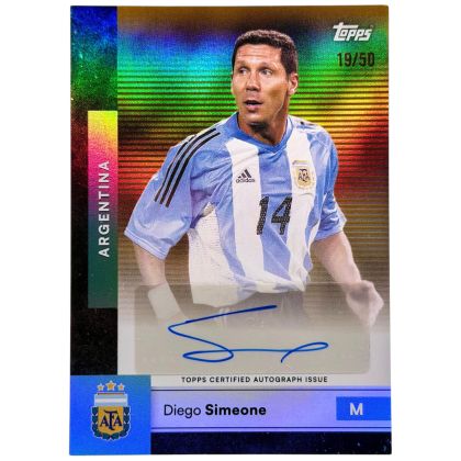 Diego Simeone  2025-26 Topps Team Set Argentina Auto  #BC-DS 19/50 Argentina 