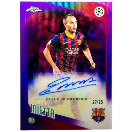 Andres Iniesta Topps Chrome UCC 2025/2026 Auto 27/75 #CLA-AI FC Barcelona 