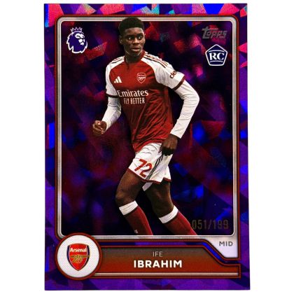 Ife Ibrahim Topps Premier League flagship 26/27 RC purple paralel 51/199 #27 Arsenal 