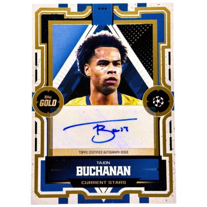 Tajon Buchanan 2025-26 Topps UEFA Club Competitions Gold AUTO Villarreal CF