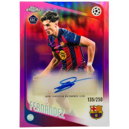 Guille Fernández 2025-26 Topps Chrome UCC AUTO 135 /250 #CA-GF FC Barcelona
