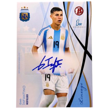 Gino Infantino 2024 Topps Argentina Lineage 1st Bowman Chrome Base AUTO Argentina