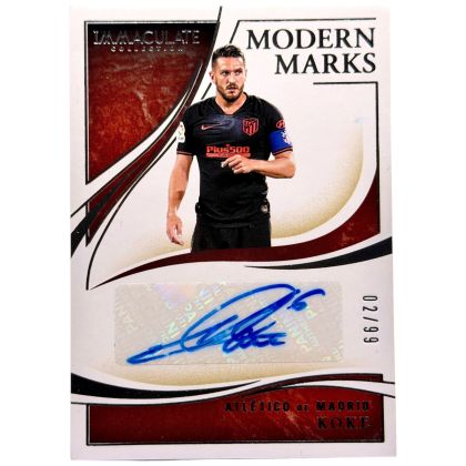 Koke 2020 Panini Immaculate Collection Modern Marks AUTO 2 /99 #MM-K Atletico Madrid