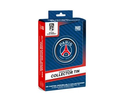 2026-27 Topps Paris Saint-Germain PSG Collector Tin – 35 Carduri – 2 Carduri Numerotate Garantate