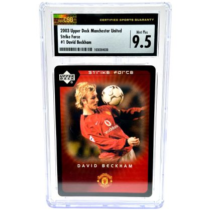 David Beckham 2003-04 Upper Deck Strike Force Man Utd #1 CSG 9.5