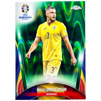 Radu Dragusin 2024 Topps Chrome UEFA Euro - Green Raywave #111 Romania
