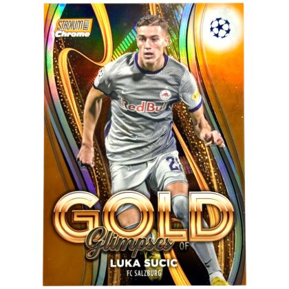 Luka Sucic 2022-23 Topps Chrome Stadium - Glimpses of Gold ORANGE 06/25 #GG-LS Salzburg
