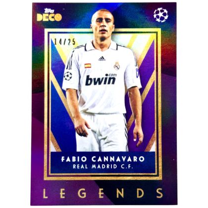 Fabio Cannavaro 2023-24 Topps Deco UEFA Club Competitions - PURPLE 14/25 # Real Madrid