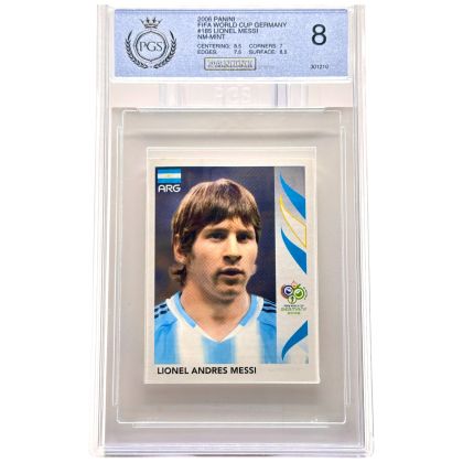 Lionel Messi 2006 Panini FIFA World Cup Germany Rookie #185 Argentina PGS 8