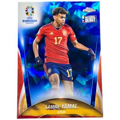 Lamine Yamal 2024 Topps Chrome EURO Sapphire Edition - National Debut #17 Spania