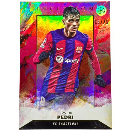 Pedri 2023-24 Topps Inception UCL - First XI PURPLE 50/75 FC Barcelona