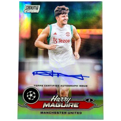 Harry Maguire 2023-24 Topps Stadium Club Chrome - AUTO Refractor #CA-HM Manchester United
