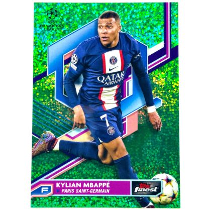 Kylian Mbappe 2022-23 Topps Finest UCC - Green Speckle Refractors 041/125 #1 PSG