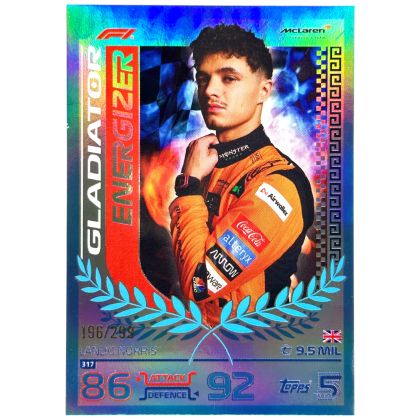 Lando Norris Topps Turbo Attax 2024 -  GLADIATOR 196/299 #317 Mclaren