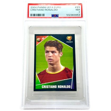 Cristiano Ronaldo 2004 Panini Uefa Euro 2004 Rookie RC #23 PSA 7 Portugalia