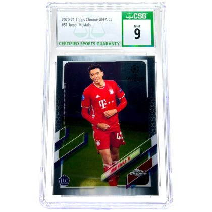Jamal Musiala 2020-21 Topps Chrome UCL - Rookie RC #81 Bayern Munchen CSG 9