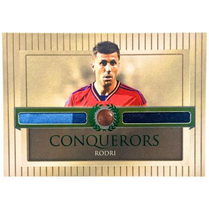 Rodri 2024 Futera Unique Nostalgia - Conquerors 3 Color Duo Patch Match Worn 08/12 #CQ27 Spania