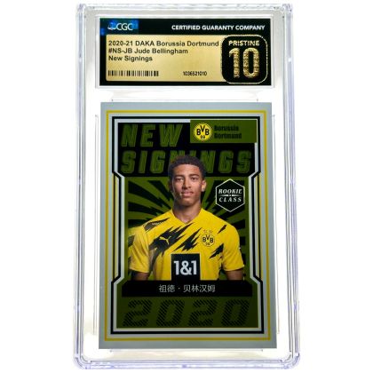 Jude Bellingham 2020-21 Daka Borrusia Dortmund - New Signings Rookie RC 71/99 #NS-JB CGC Pristine 10