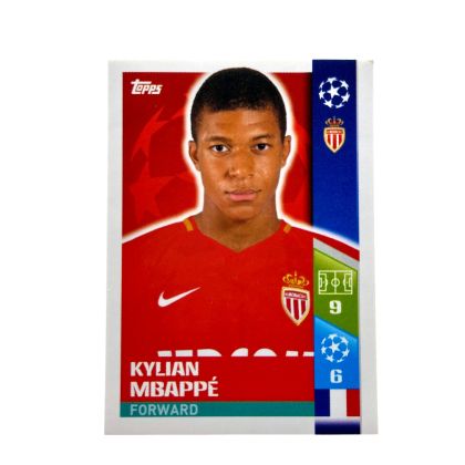 Kylian Mbappe 2017-18 Topps Uefa Champions League Sticker - Rookie RC #248 Monaco