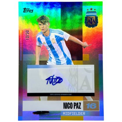 Nico Paz 2024-25 Topps Argentina Team Set - AUTO 13/50 #BA-NP