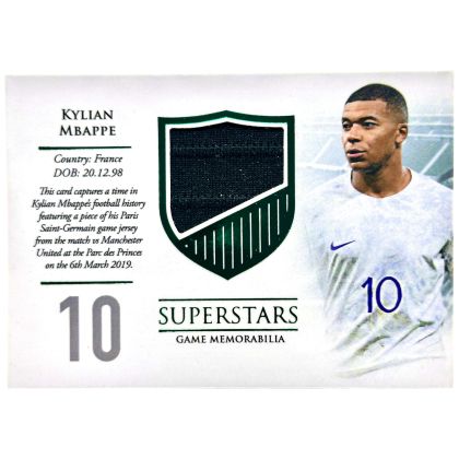 Kylian Mbappe 2024 Futera Unique World Football - Superstars Match Worn RELIC 10/15 PSG
