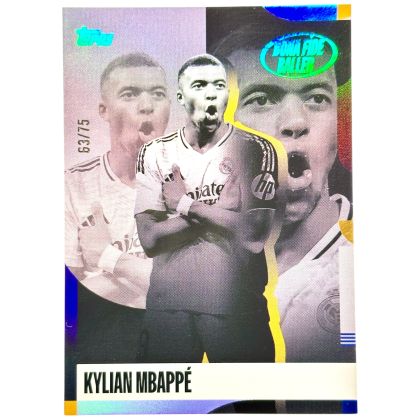 Kylian Mbappe 2024-25 Topps Real Madrid Team Set - BONA FIDE 63/75 #47